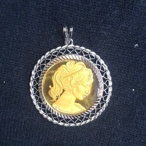 Bold “cameo” pendant